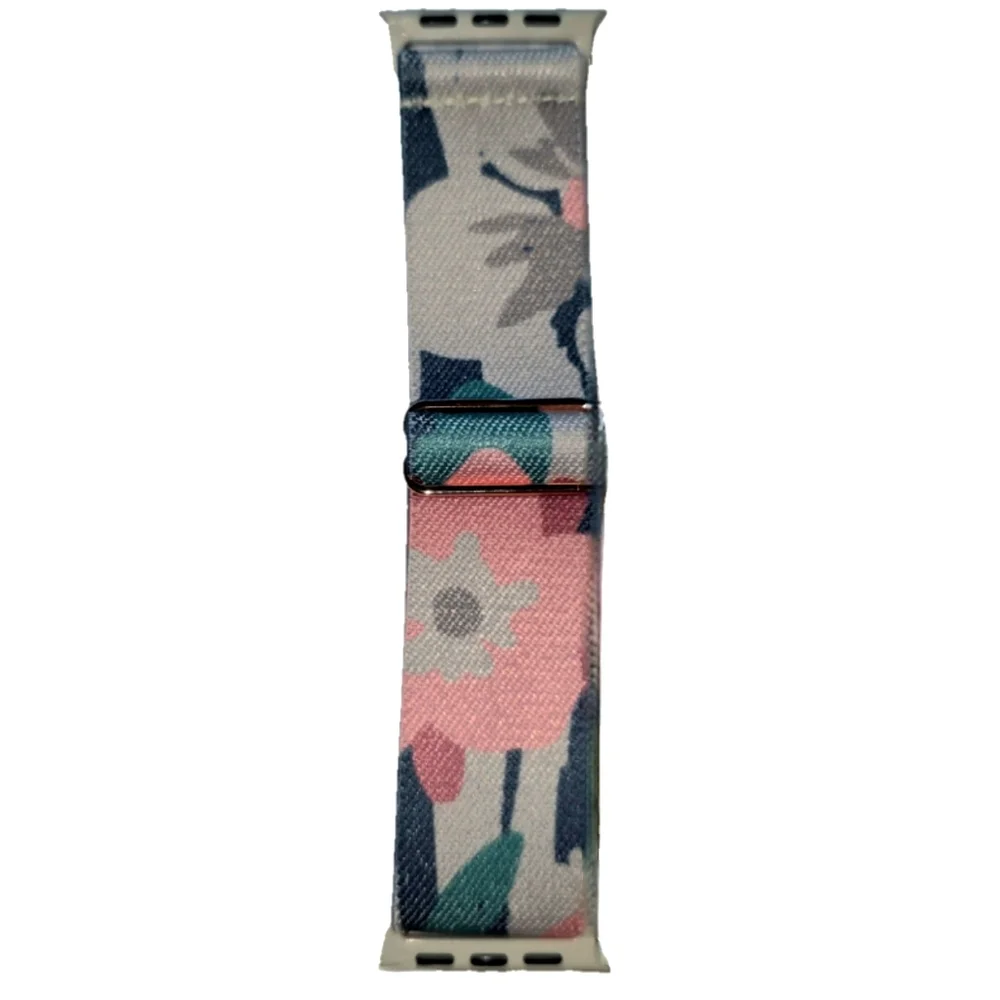 Cute Flower Pattern Stretchy Band Compatible with Apple Watch 38/40/41mm - NEW